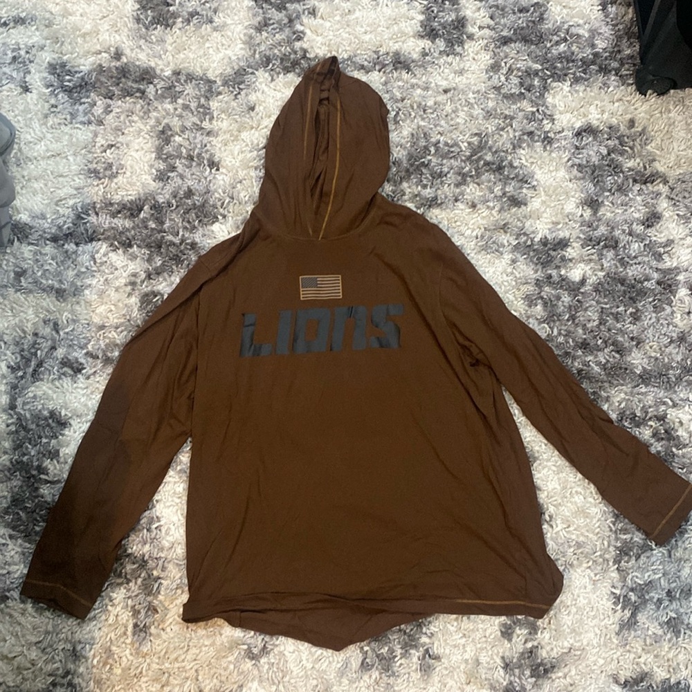 Detroit Lions Long Sleeve Hooded Shirt